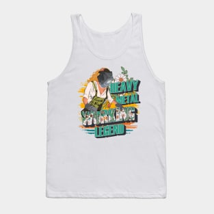 Welding girl quote Heavy metal welder legend floral pattern 90s retro style Tank Top